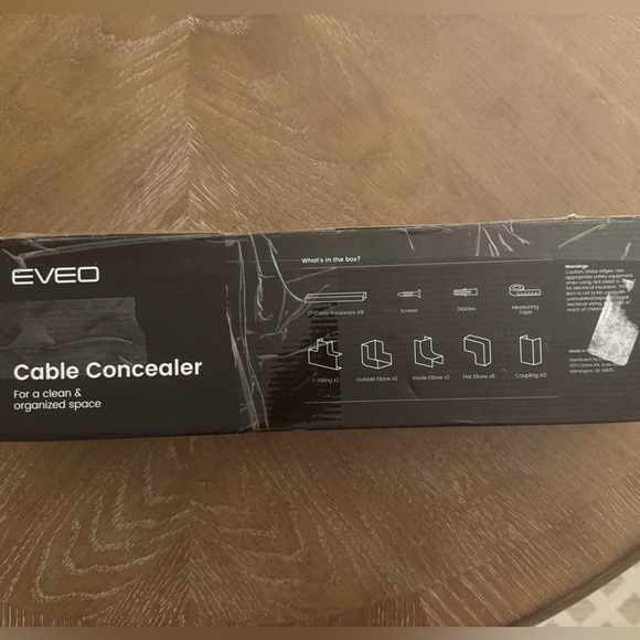 Eveo White 153 inch Chord Cover for TV on Wall Paintable Cable Concealer - Picture 8 of 8